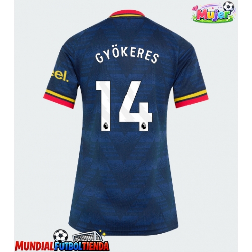 Camiseta Arsenal Viktor Gyokeres #14 Segunda Equipación Replica 2026-27 para mujer mangas cortas
